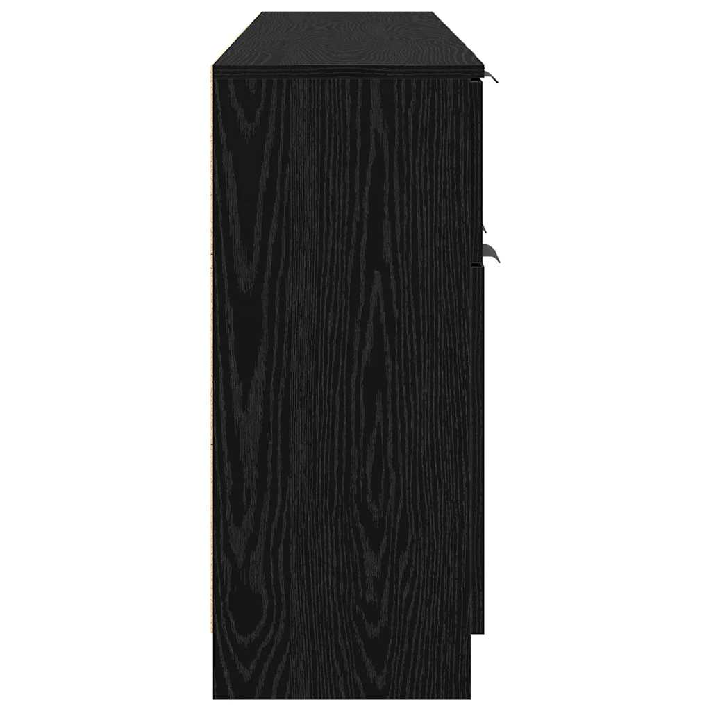 Kabalas 3 pcs juoda ąžuolo 60 x 30 x 70 cm Apdirbta mediena