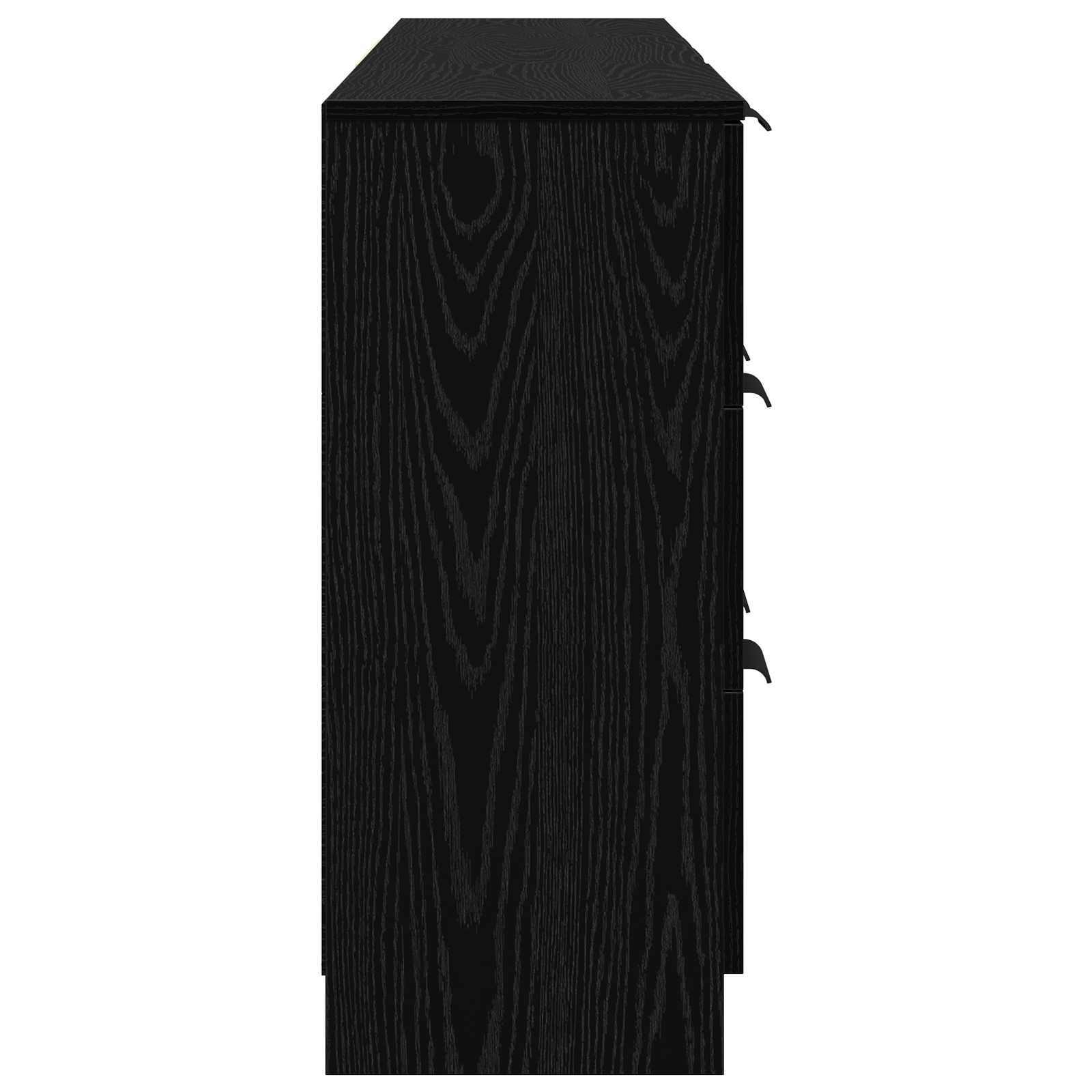 Kabalas 3 pcs Juodas ąžuolas 181 x 30 x 70 cm Apdirbta mediena