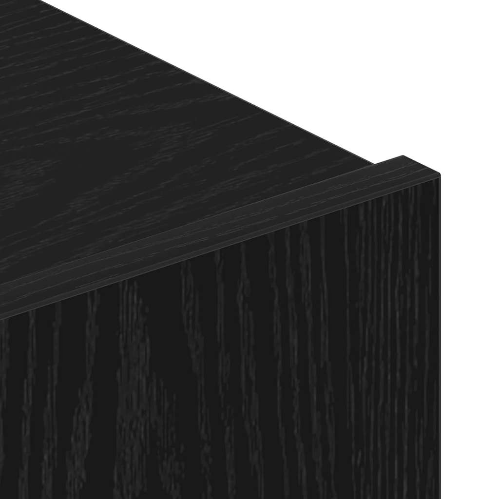 TV spintelių komplektas 8 pcs Juodas ąžuolas 100 x 30 x 30 cm