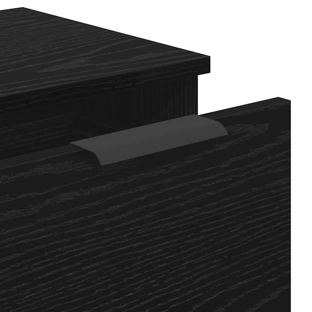 Kabalas 3 pcs juoda ąžuolo 121 x 30 x 70 cm Apdirbta mediena