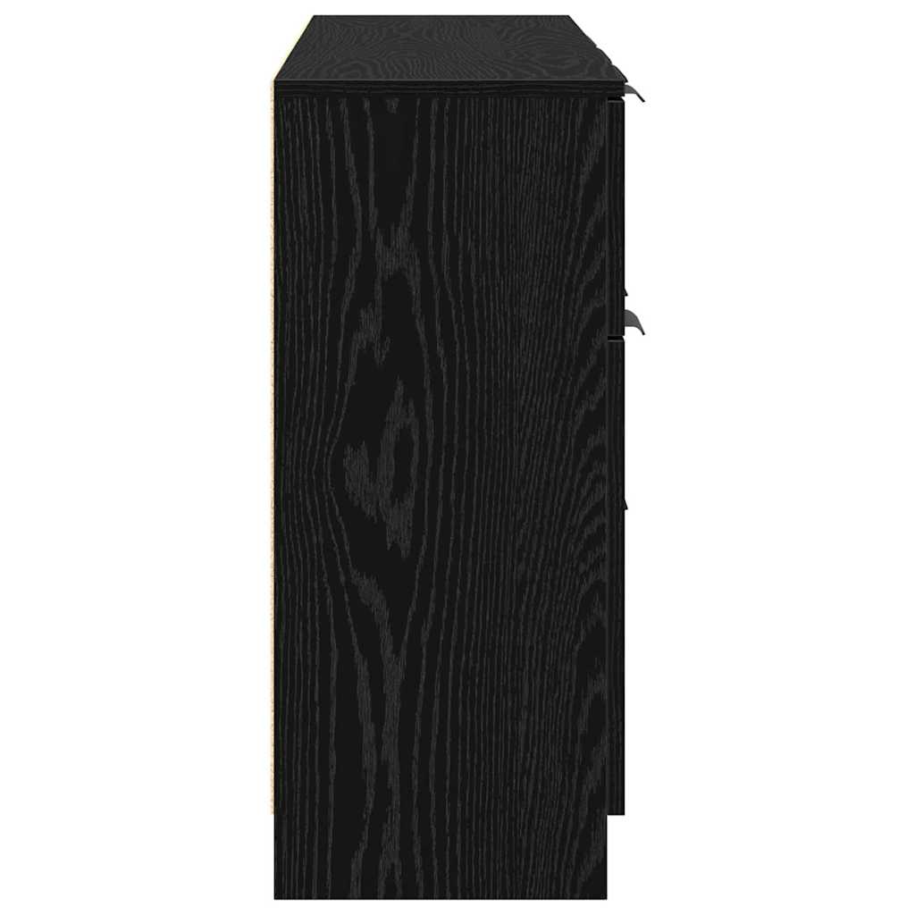 Kabalas 3 pcs juoda ąžuolo 121 x 30 x 70 cm Apdirbta mediena