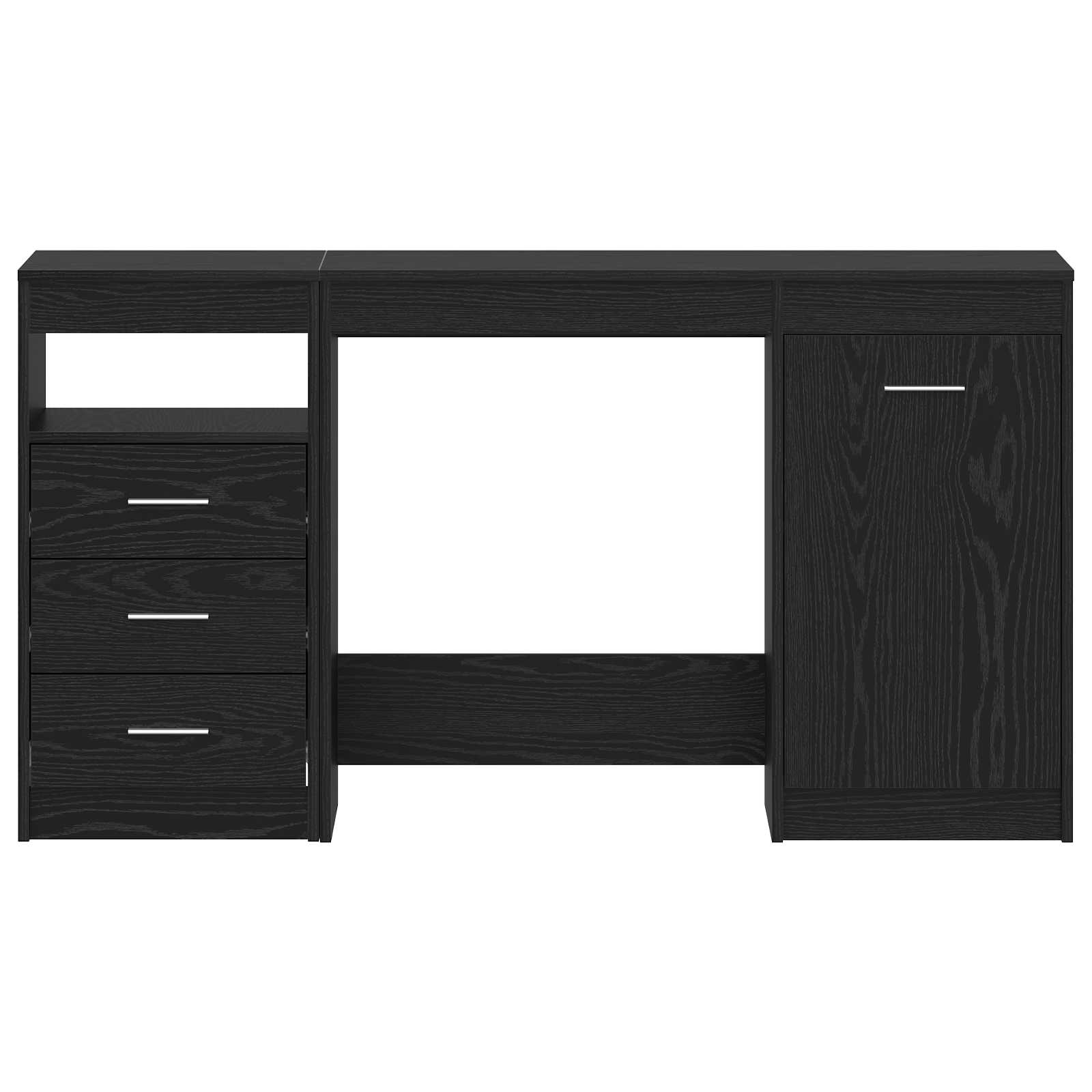 Stalas 2 pcs juoda ąžuolo 140 x 50 x 76 cm Apdirbta mediena