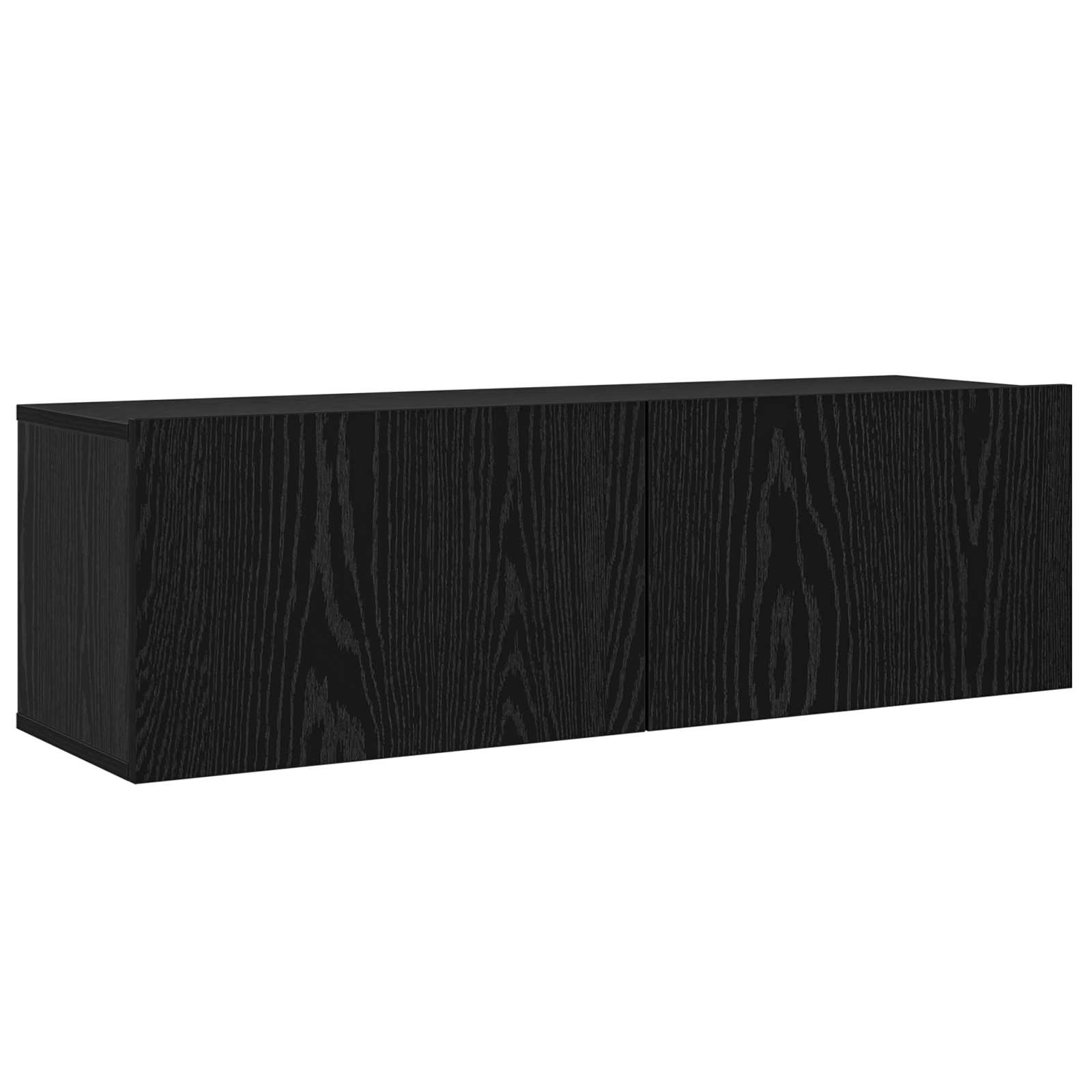TV spintelių komplektas 6 pcs Juodas ąžuolas 100 x 30 x 30 cm