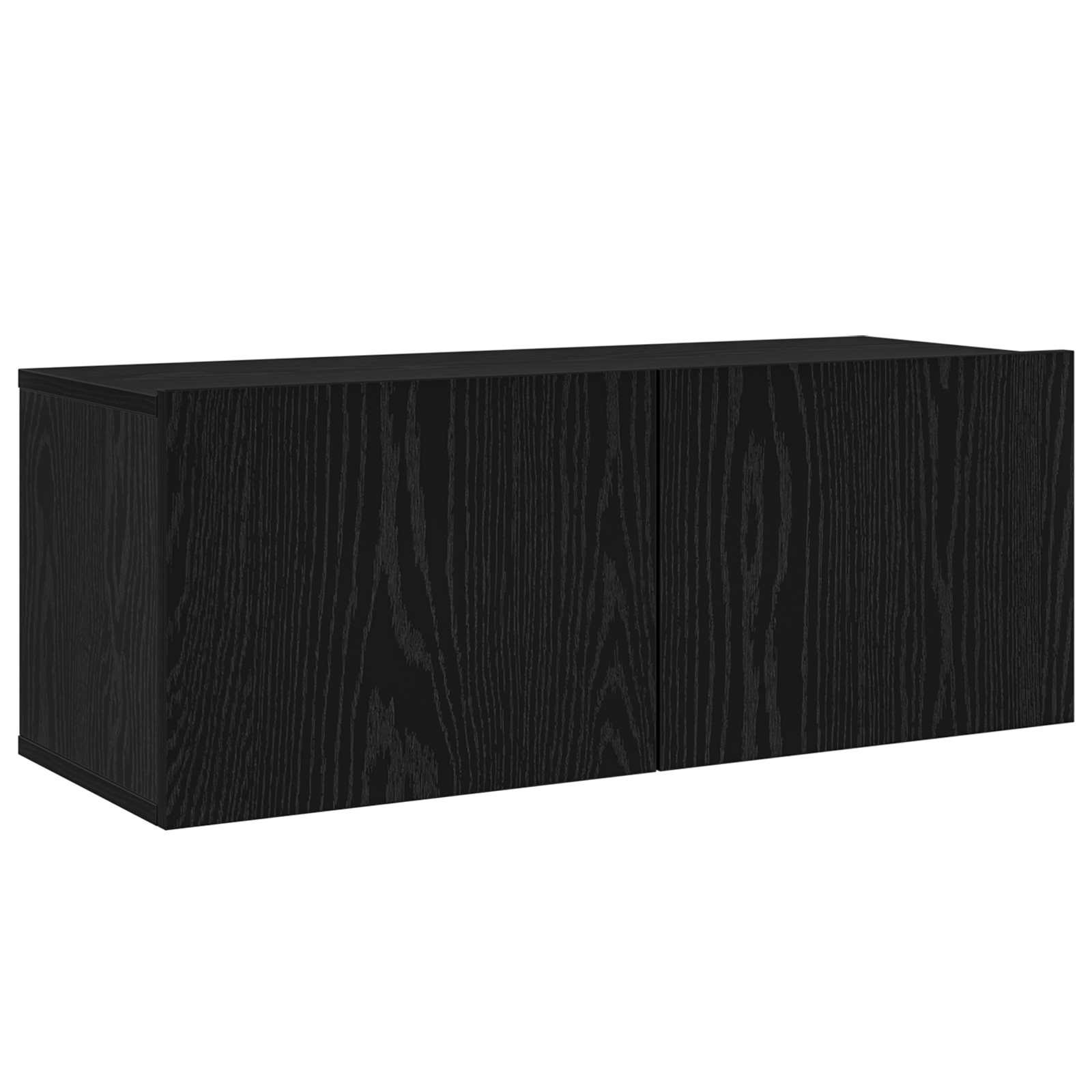 TV spintelių komplektas 6 pcs Juodas ąžuolas 100 x 30 x 30 cm
