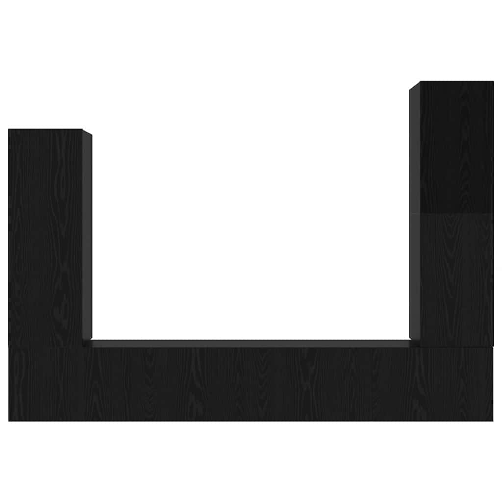 TV spintelių komplektas 4 pcs juoda ąžuolo 30.5 x 30 x 110 cm
