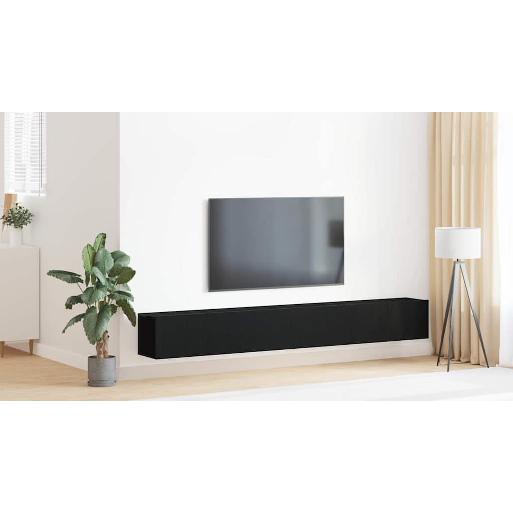 TV spintelių komplektas 3 pcs Juodas ąžuolas 80 x 30 x 30 cm