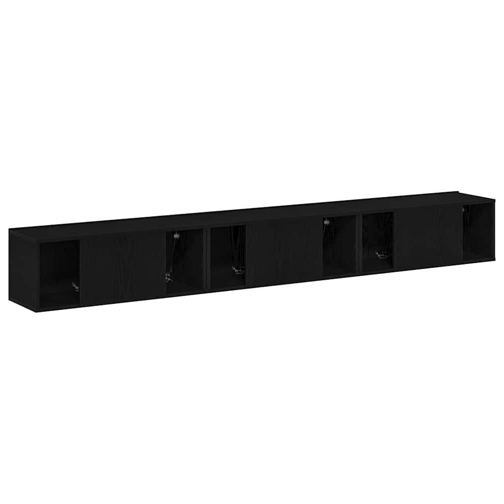 TV spintelių komplektas 3 pcs Juodas ąžuolas 80 x 30 x 30 cm