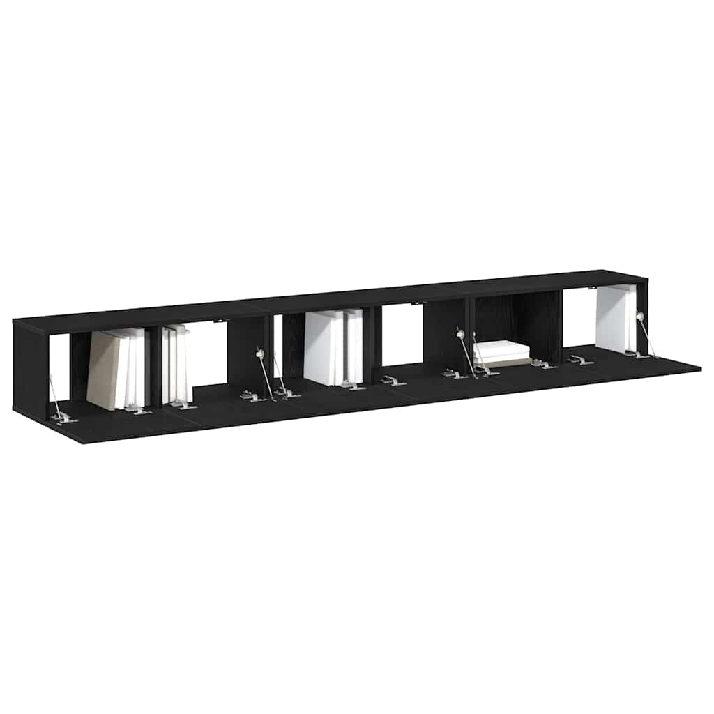 TV spintelių komplektas 3 pcs Juodas ąžuolas 80 x 30 x 30 cm