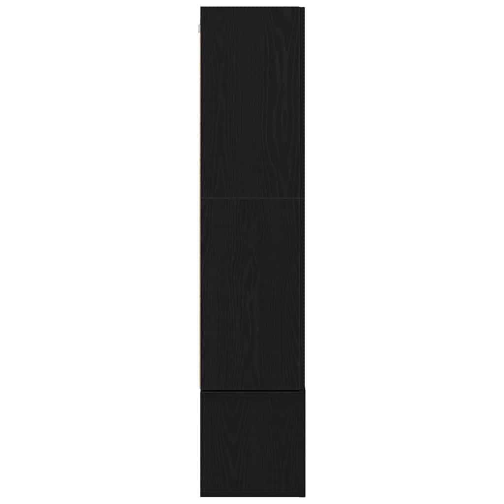 TV spintelių komplektas 6 pcs juoda ąžuolo 30.5 x 30 x 110 cm
