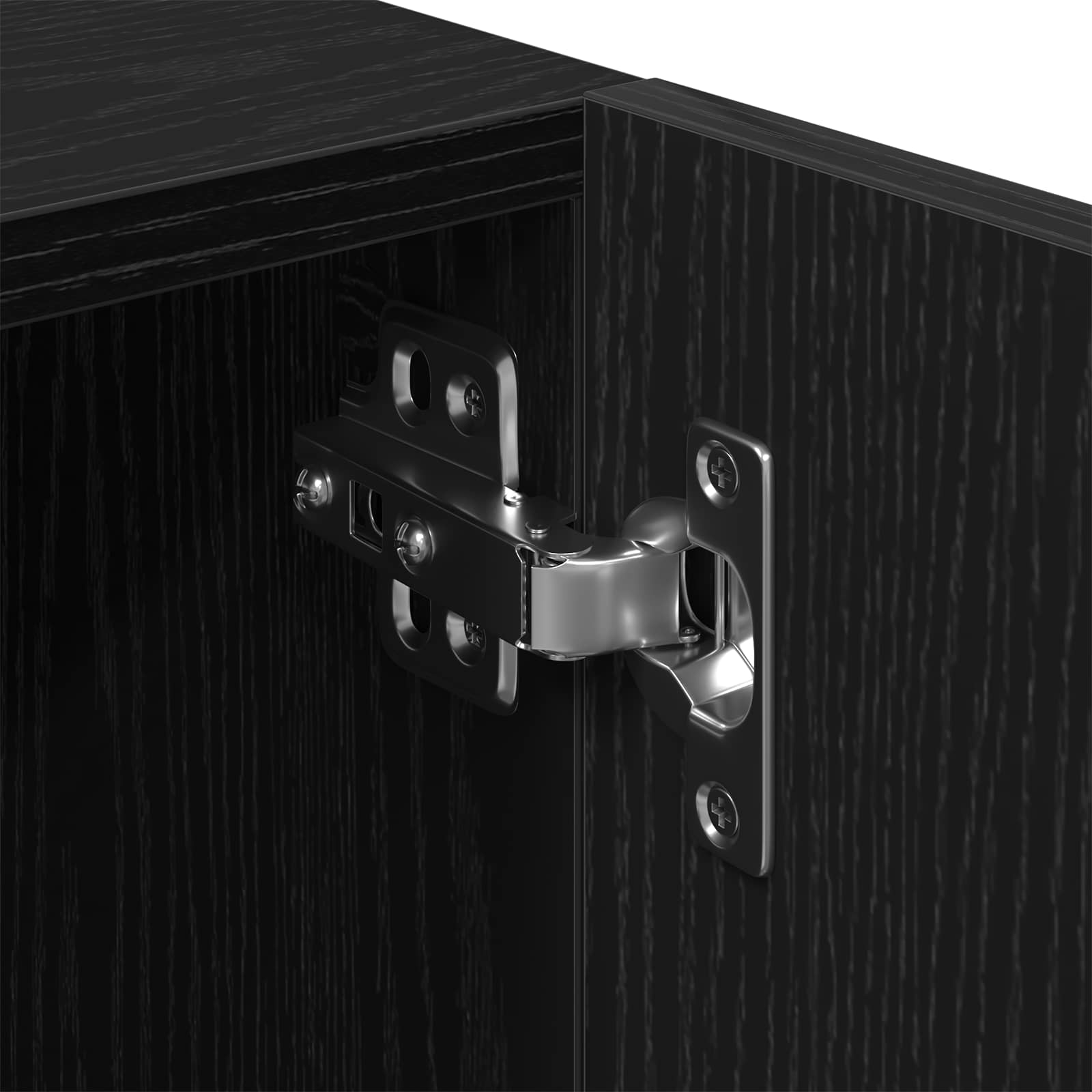 TV spintelių komplektas 2 pcs Juoda 180 x 35 x 40 cm