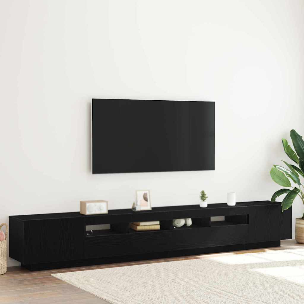 TV spintelių komplektas 3 pcs Juoda 260 x 35 x 40 cm