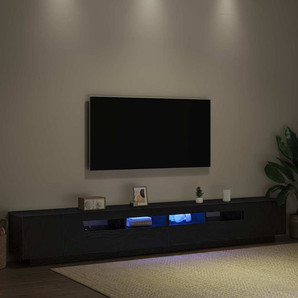 TV spintelių komplektas 3 pcs Juoda 260 x 35 x 40 cm