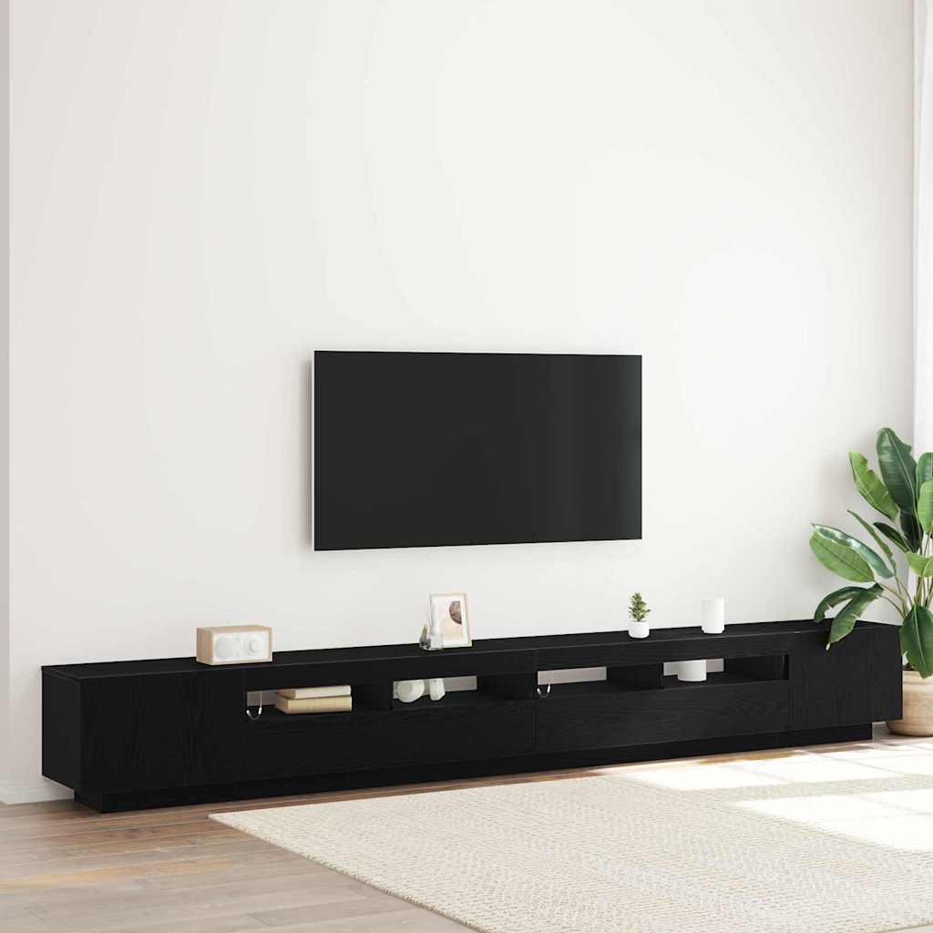 TV spintelių komplektas 3 pcs Juoda 300 x 35 x 40 cm