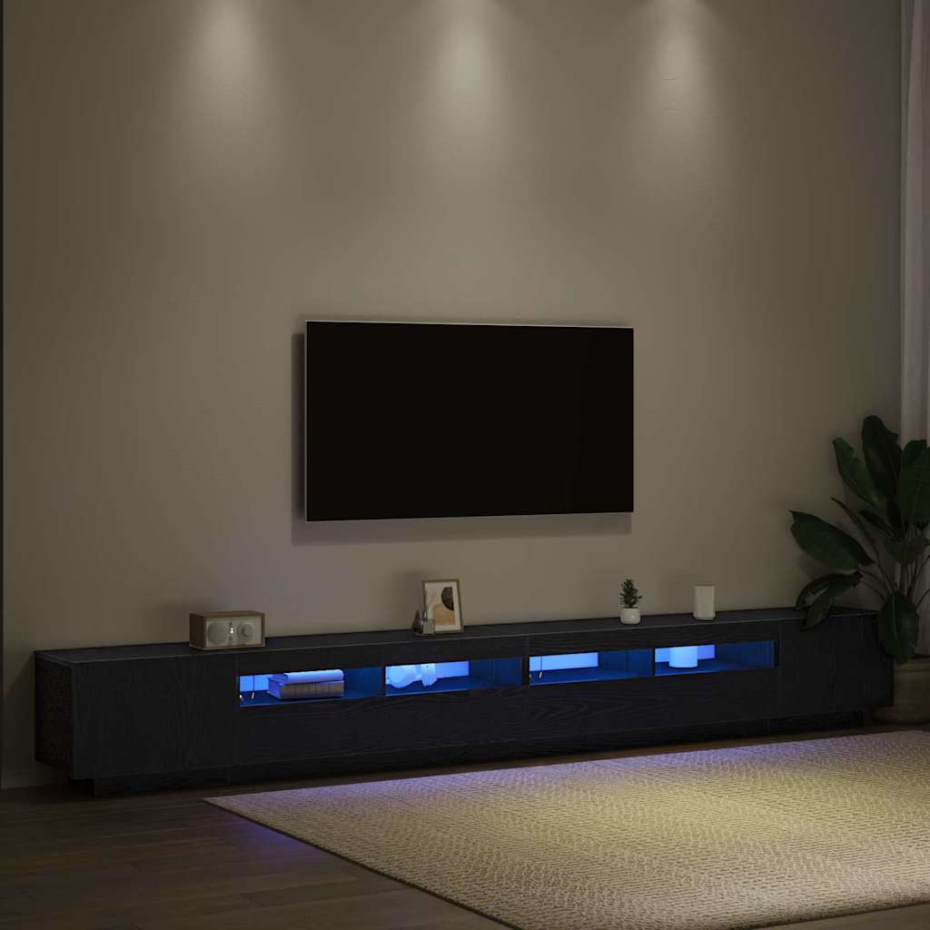 TV spintelių komplektas 3 pcs Juoda 300 x 35 x 40 cm