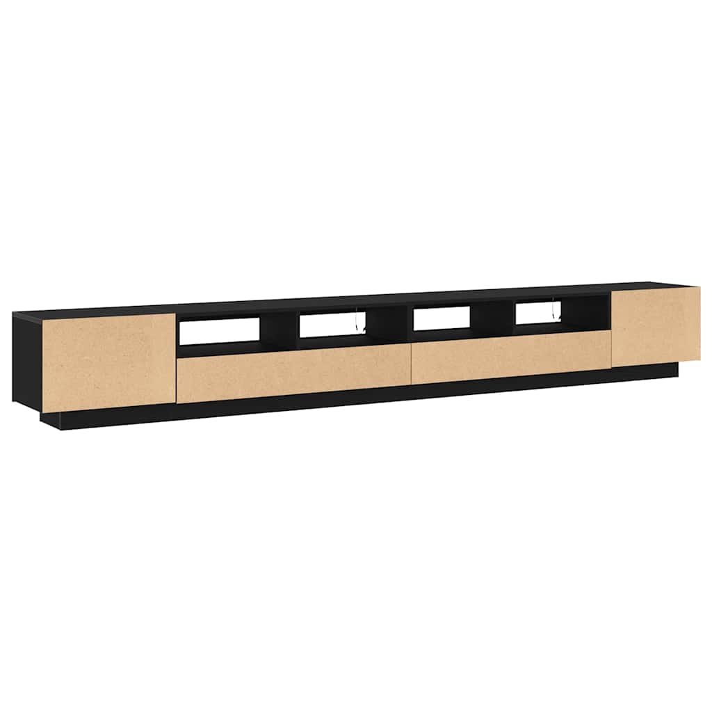 TV spintelių komplektas 3 pcs Juoda 300 x 35 x 40 cm