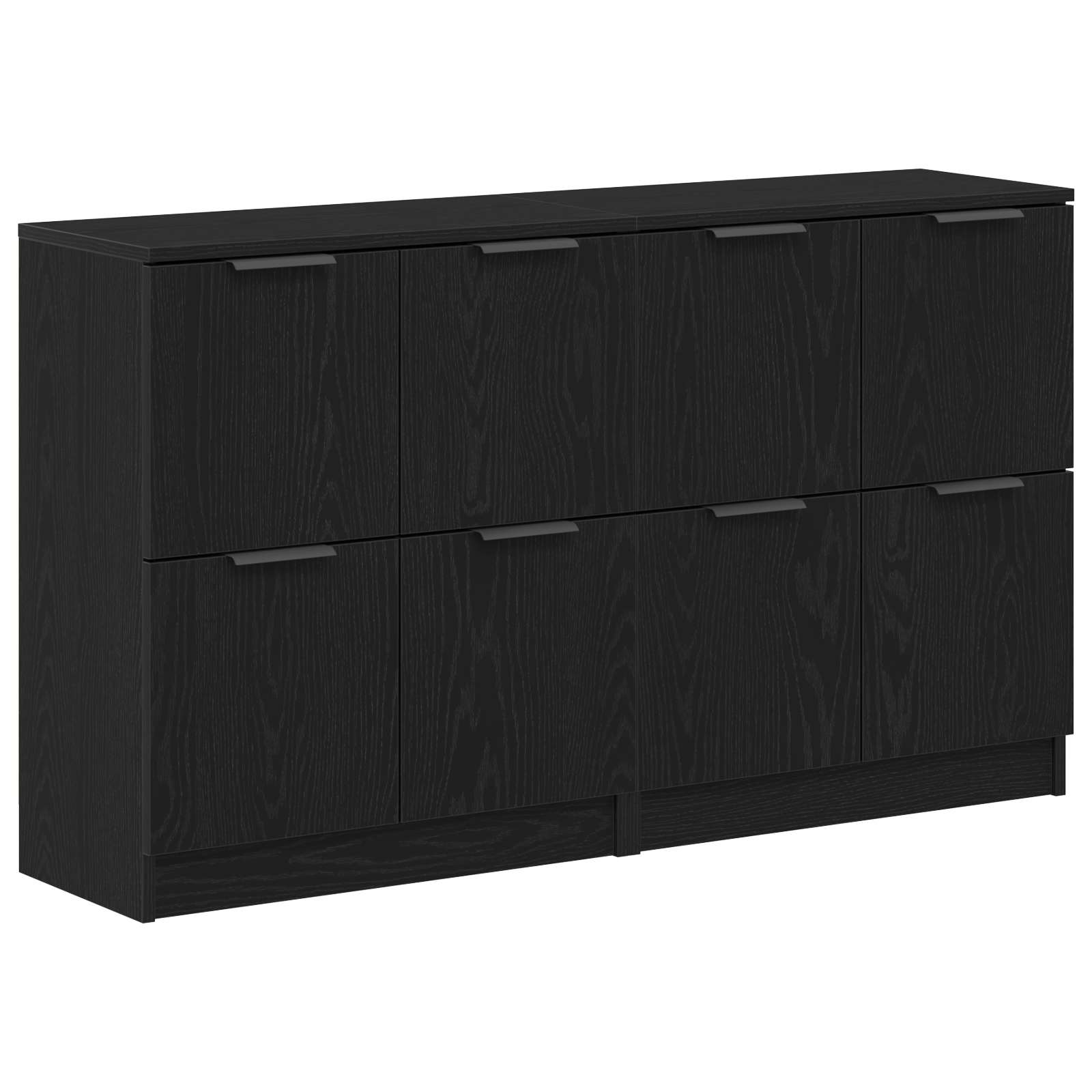 Kabalas 2 pcs Juodas ąžuolas 60 x 30 x 70 cm Apdirbta mediena