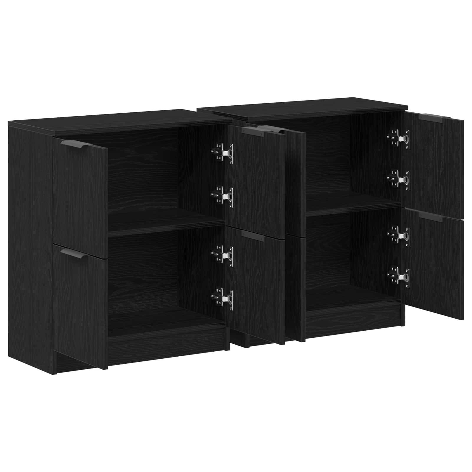 Kabalas 2 pcs Juodas ąžuolas 60 x 30 x 70 cm Apdirbta mediena