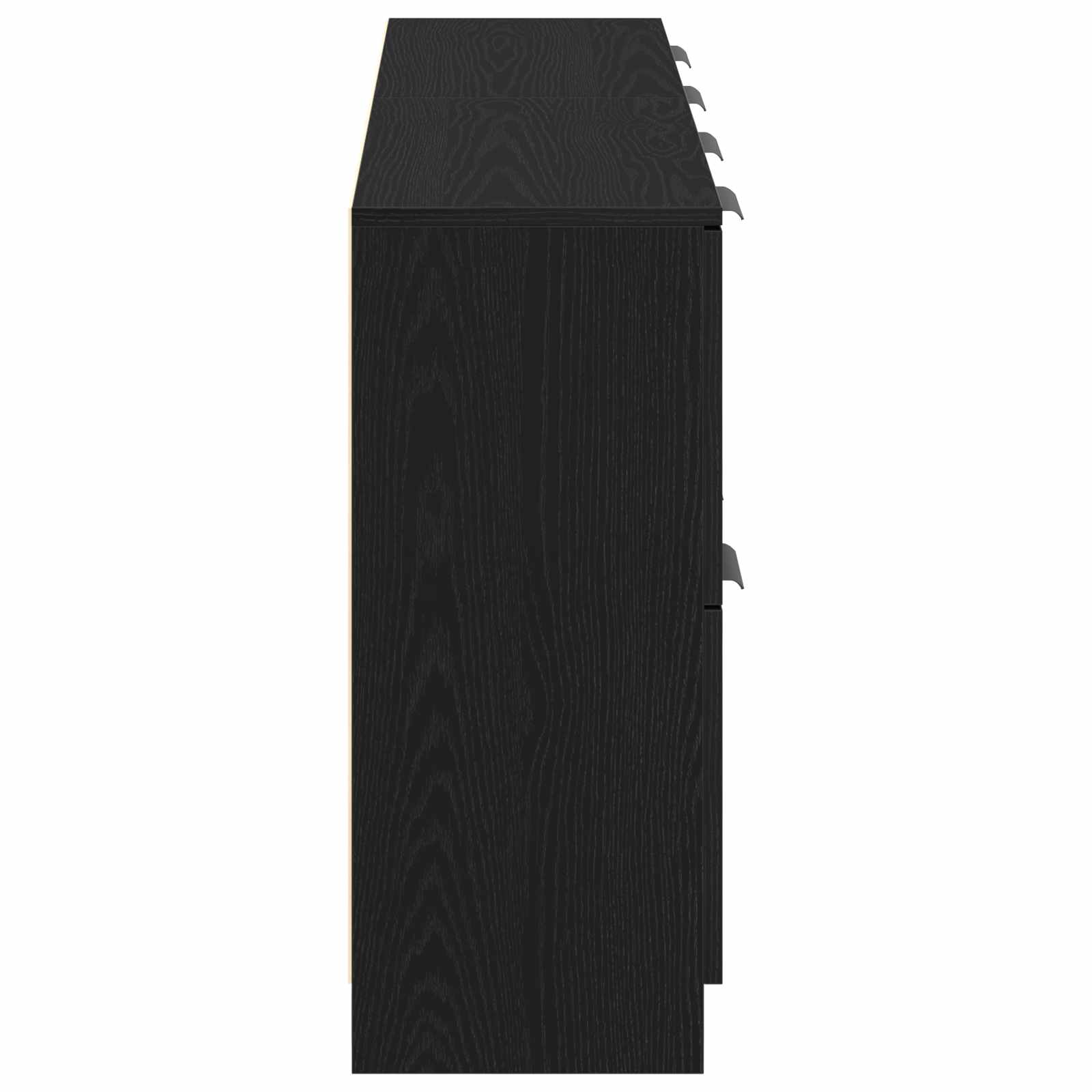 Kabalas 2 pcs Juodas ąžuolas 60 x 30 x 70 cm Apdirbta mediena