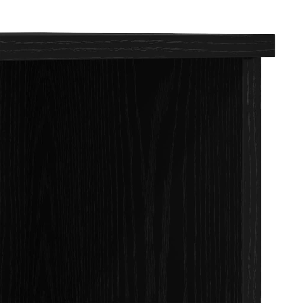 aukštas spintelis Juoda 132x35,5x103,5 cm inžinerinė mediena