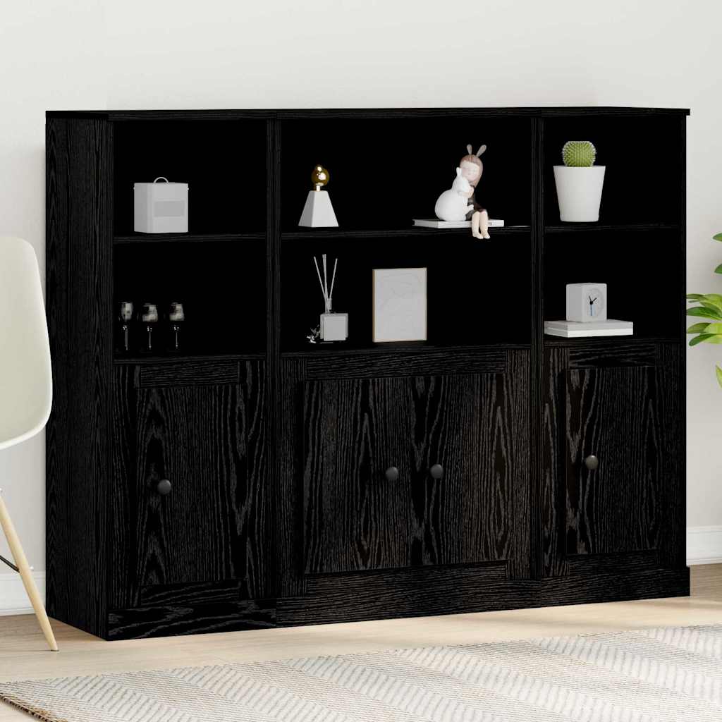 aukštas spintelis Juoda 132x35,5x103,5 cm inžinerinė mediena