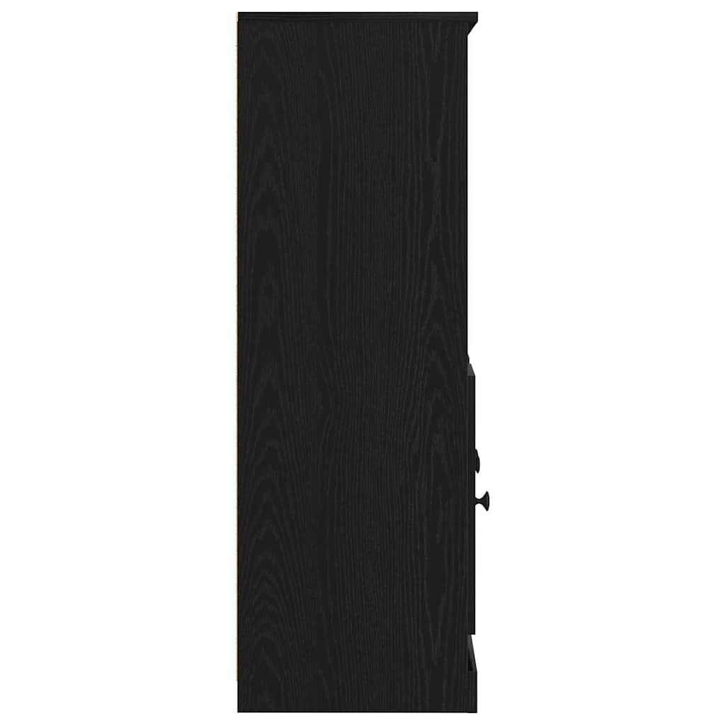 aukštas spintelis Juoda 132x35,5x103,5 cm inžinerinė mediena