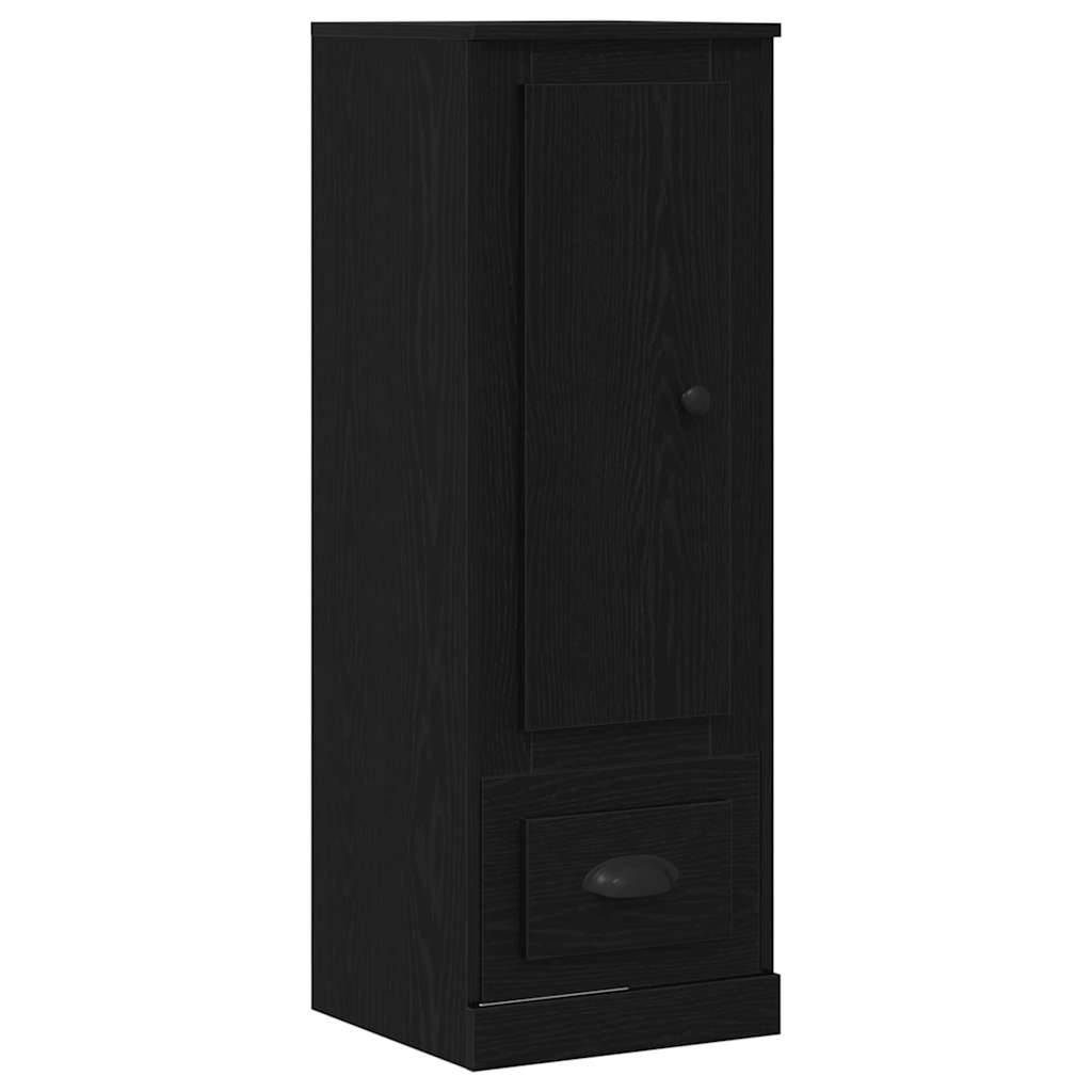 Tall Cabinet Black Oak 132x35.5x103.5 cm Engineered Wood