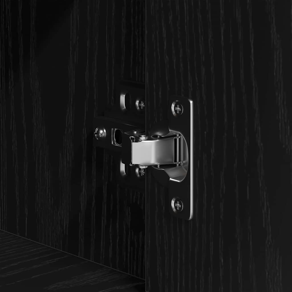 Tall cabinet Black oak Engineered wood
