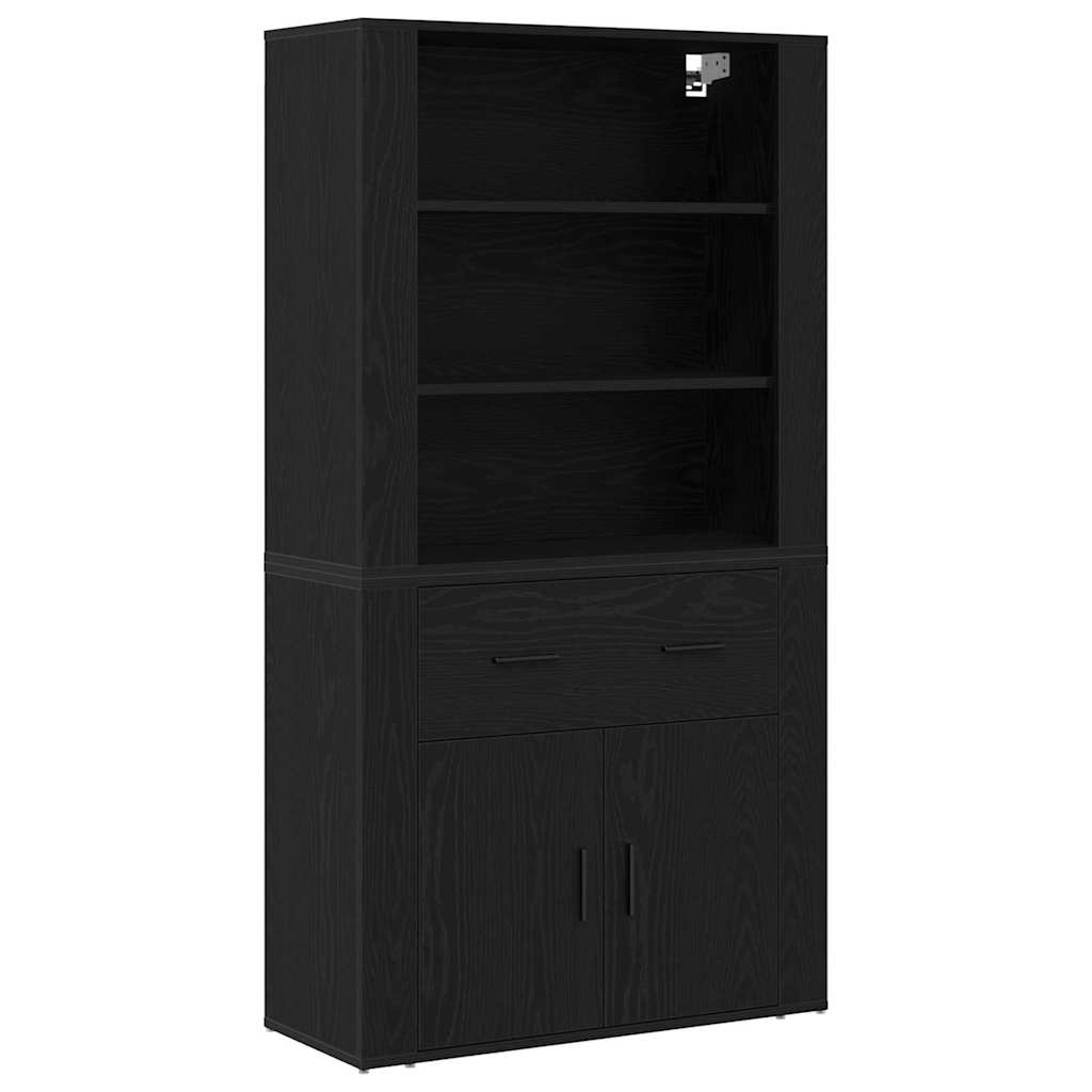 Tall cabinet Black oak Engineered wood