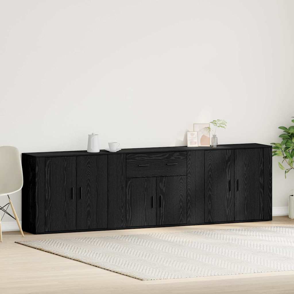 Cabinet Black oak 240 x 33 x 70 cm Processed wood