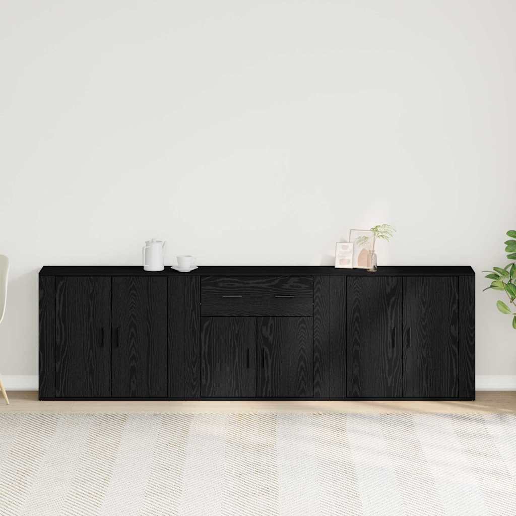 Cabinet Black oak 240 x 33 x 70 cm Processed wood