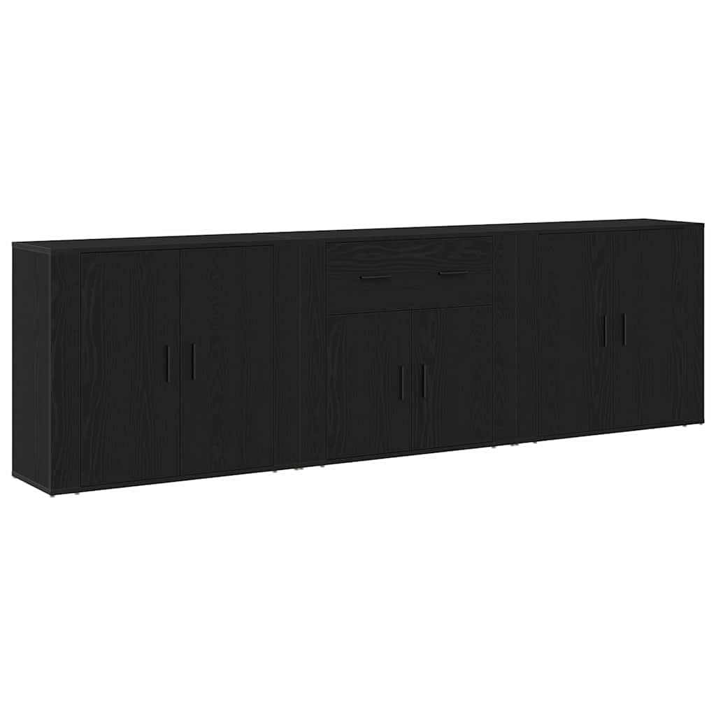 Cabinet Black oak 240 x 33 x 70 cm Processed wood