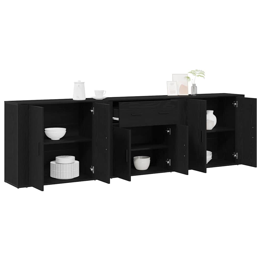 Cabinet Black oak 240 x 33 x 70 cm Processed wood