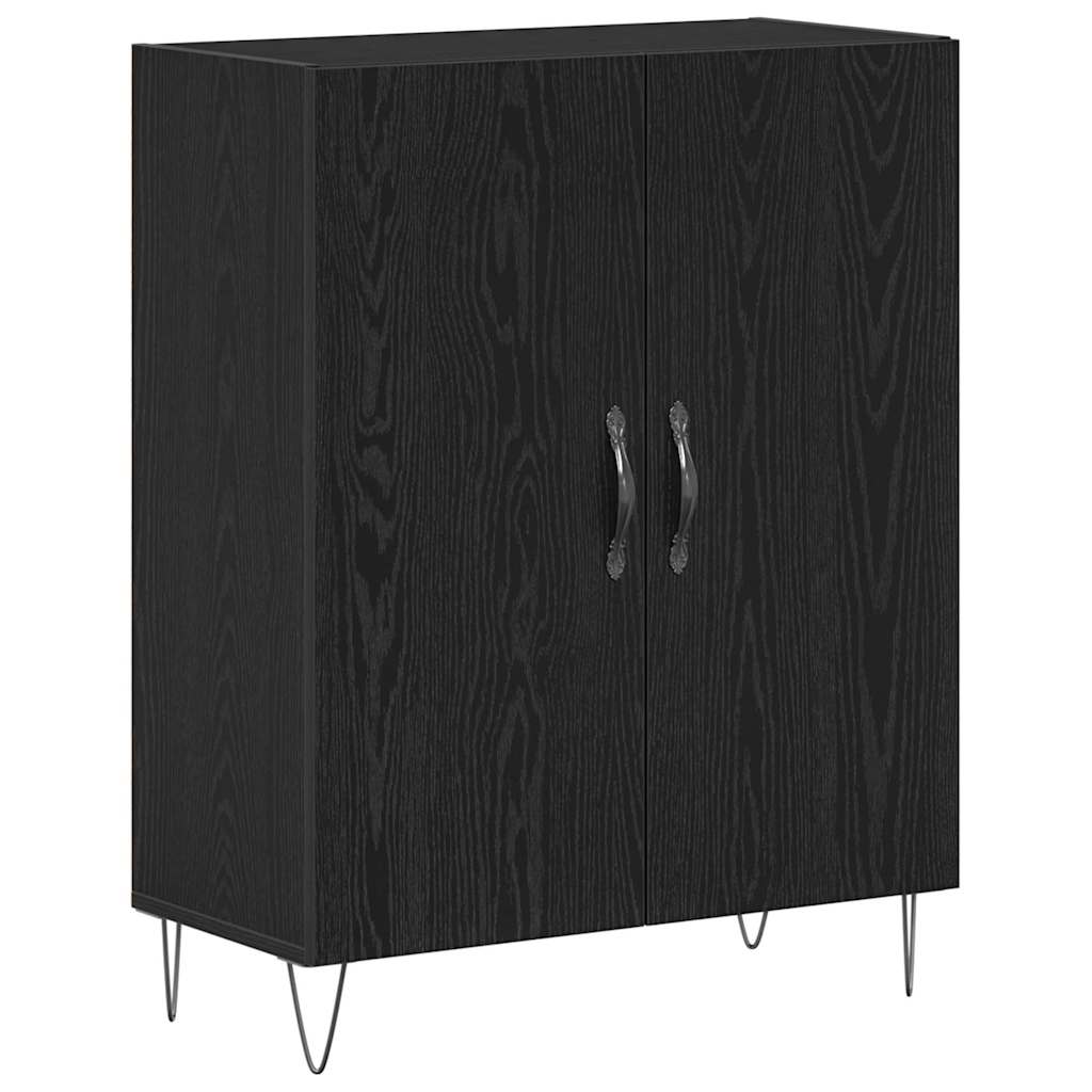 Tall Cabinet Black Oak 69.5x34x180 cm Engineered Wood
