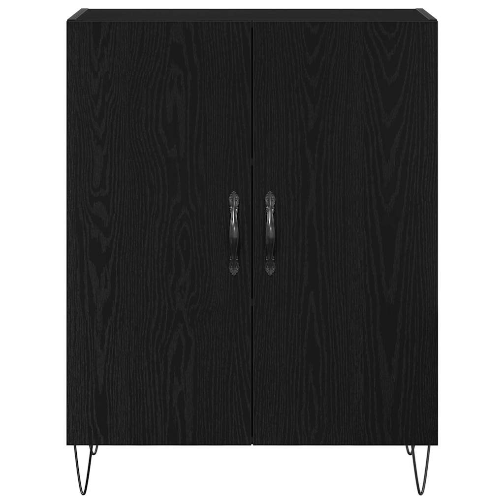 Tall Cabinet Black Oak 69.5x34x180 cm Engineered Wood