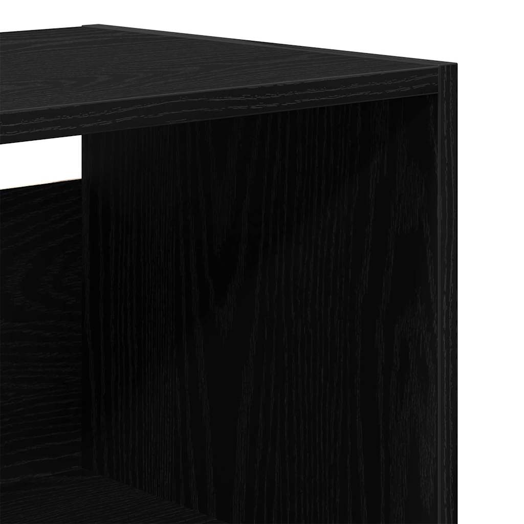 Aukštas spintelė 2 pcs Juodas ąžuolas Apdirbta mediena