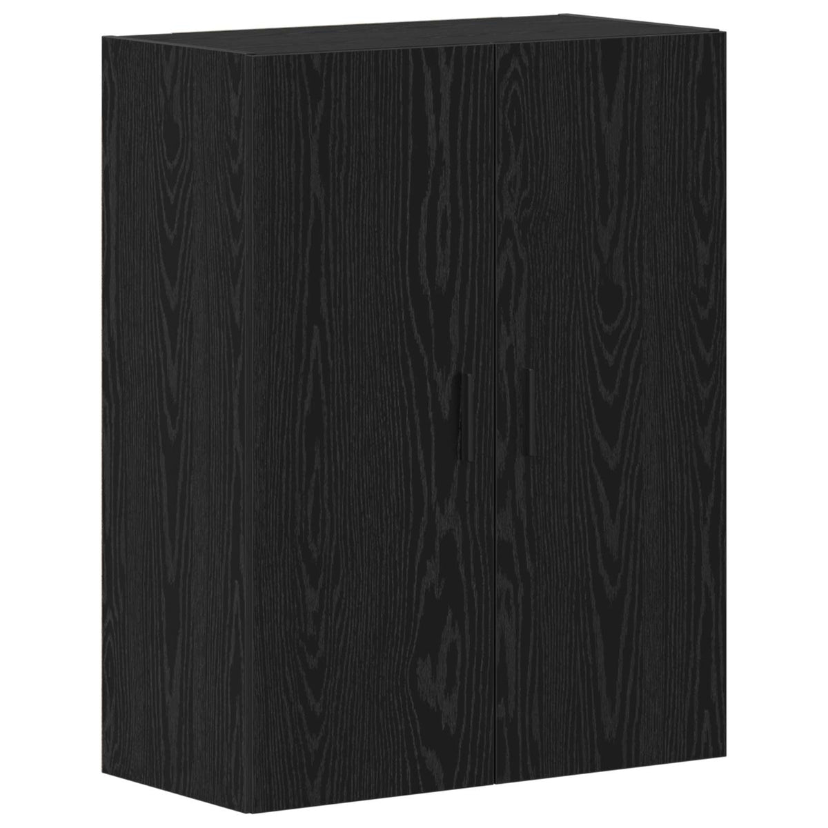 Spintos 2 vnt Juodas 69,5x34x180 cm Inžinerinis medis