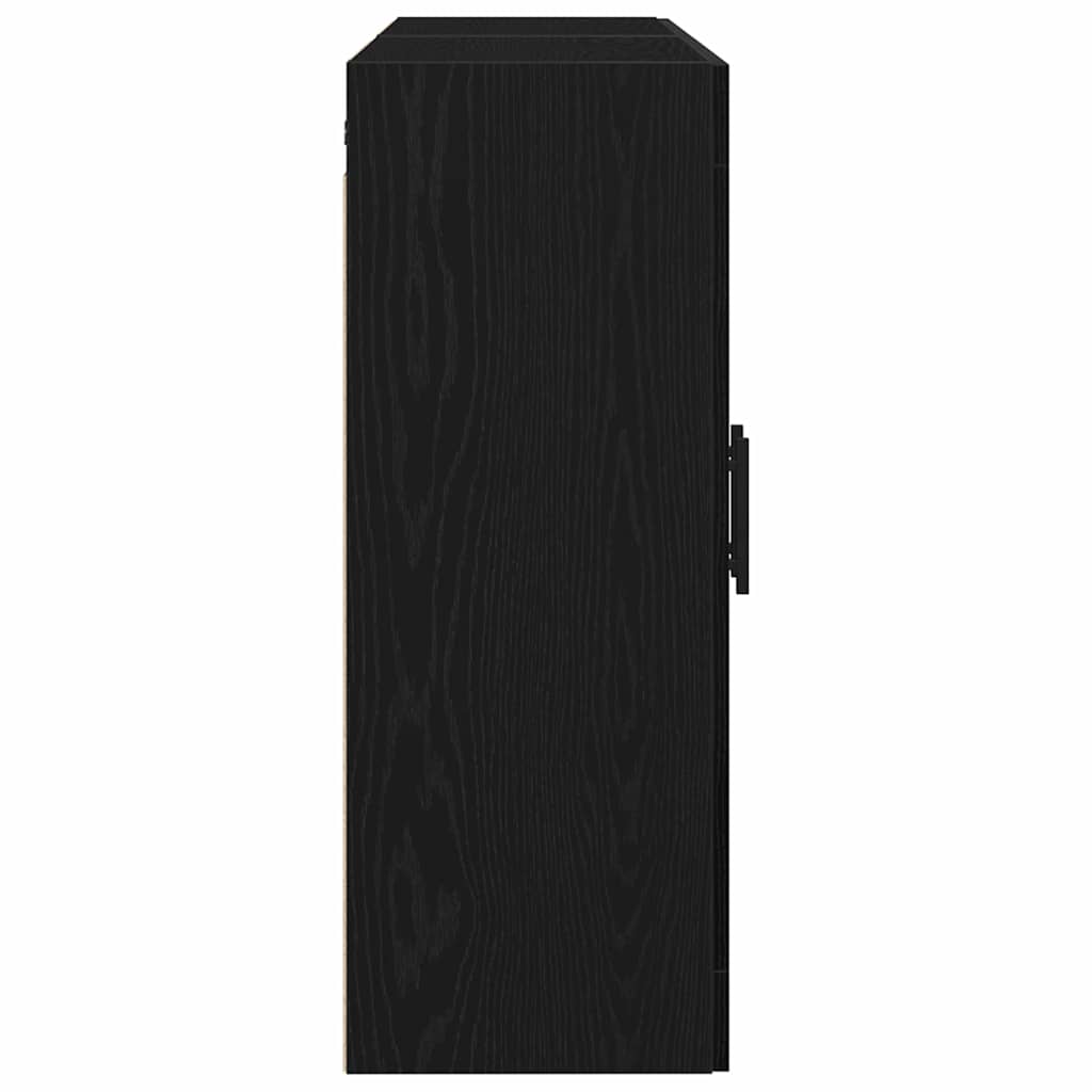 Wall-mounted cabinets 2 pcs Black oak Engineered wood