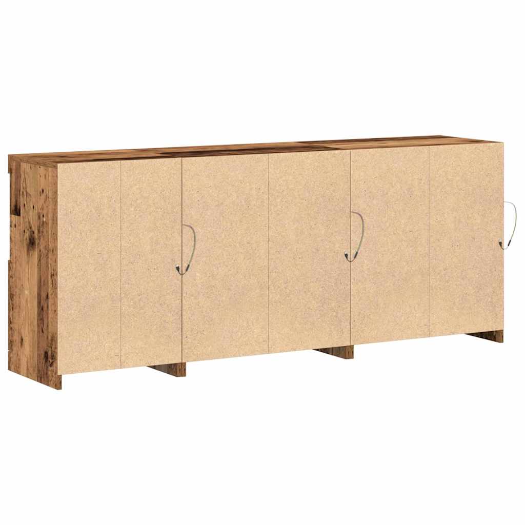 LED bufete "Vecais koks" 162 x 37 x 67 cm Apstrādāta koksne