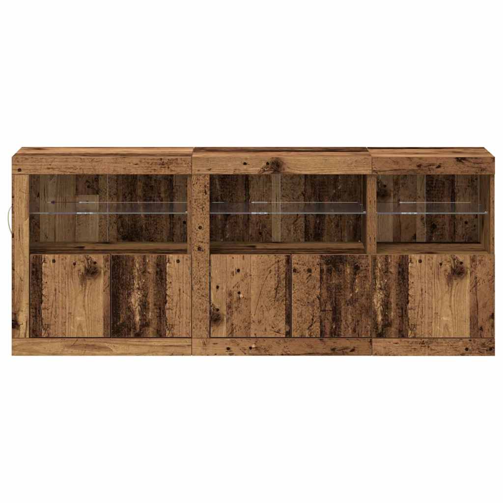 LED bufete "Vecais koks" 162 x 37 x 67 cm Apstrādāta koksne