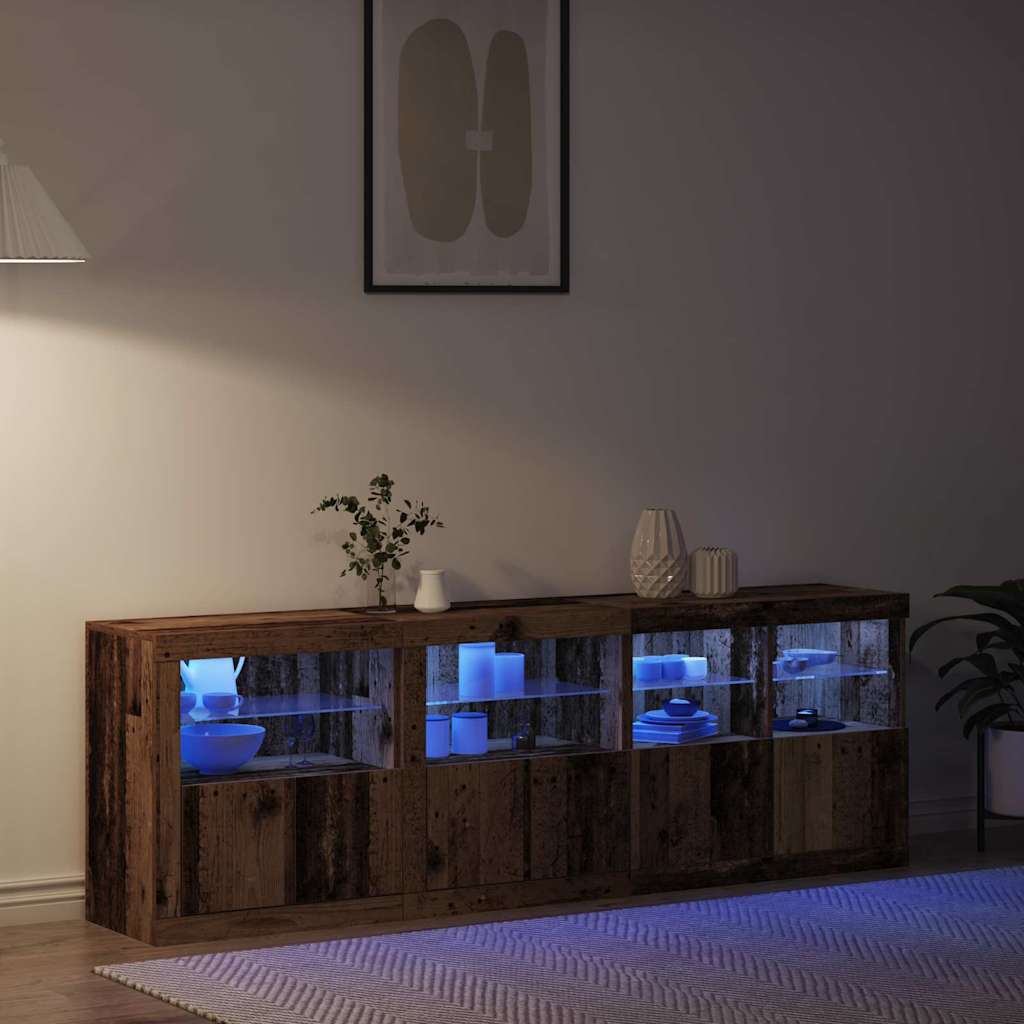 LED Bufetas Senas medis 202 x 37 x 67 cm Apdirbta mediena