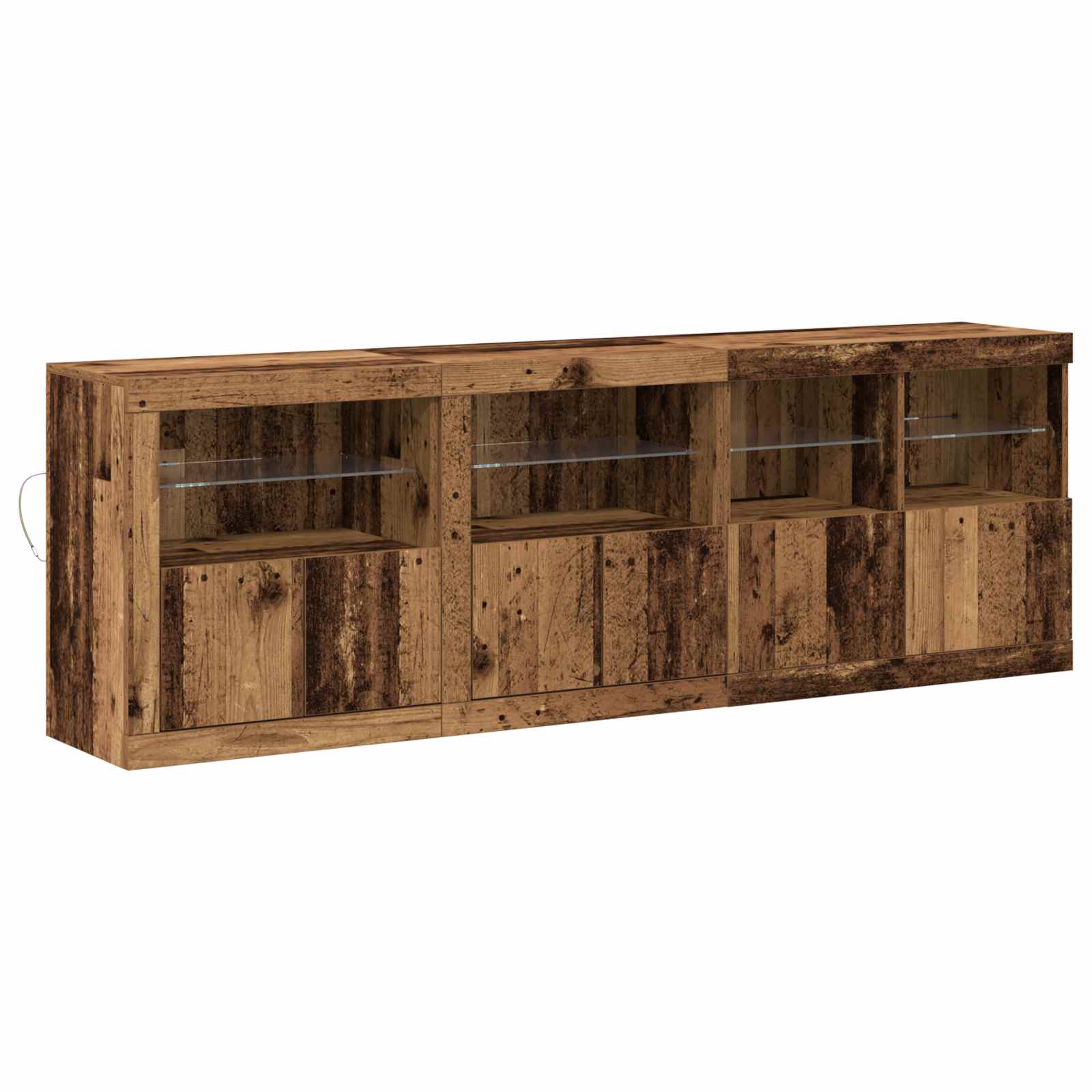 LED Bufetas Senas medis 202 x 37 x 67 cm Apdirbta mediena