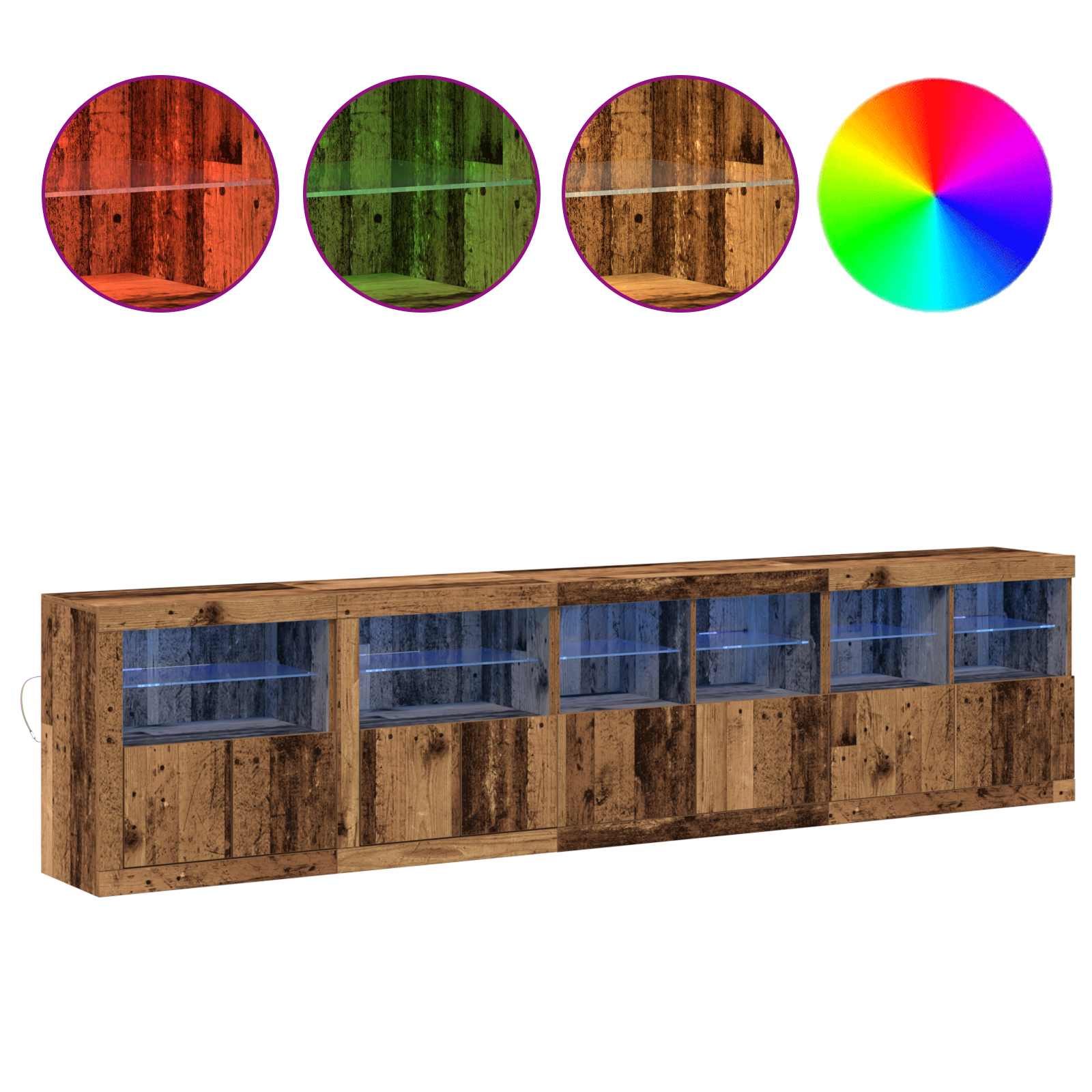 LED Bufetas Senas medis 283 x 37 x 67 cm Apdirbta mediena