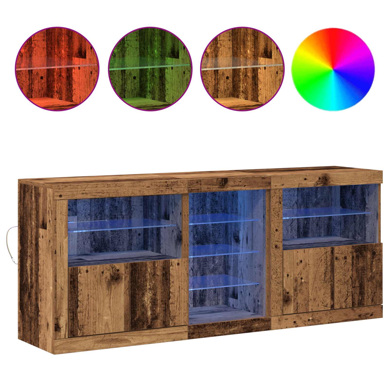 LED Bufetas Senas medis 162 x 37 x 67 cm Apdirbta mediena