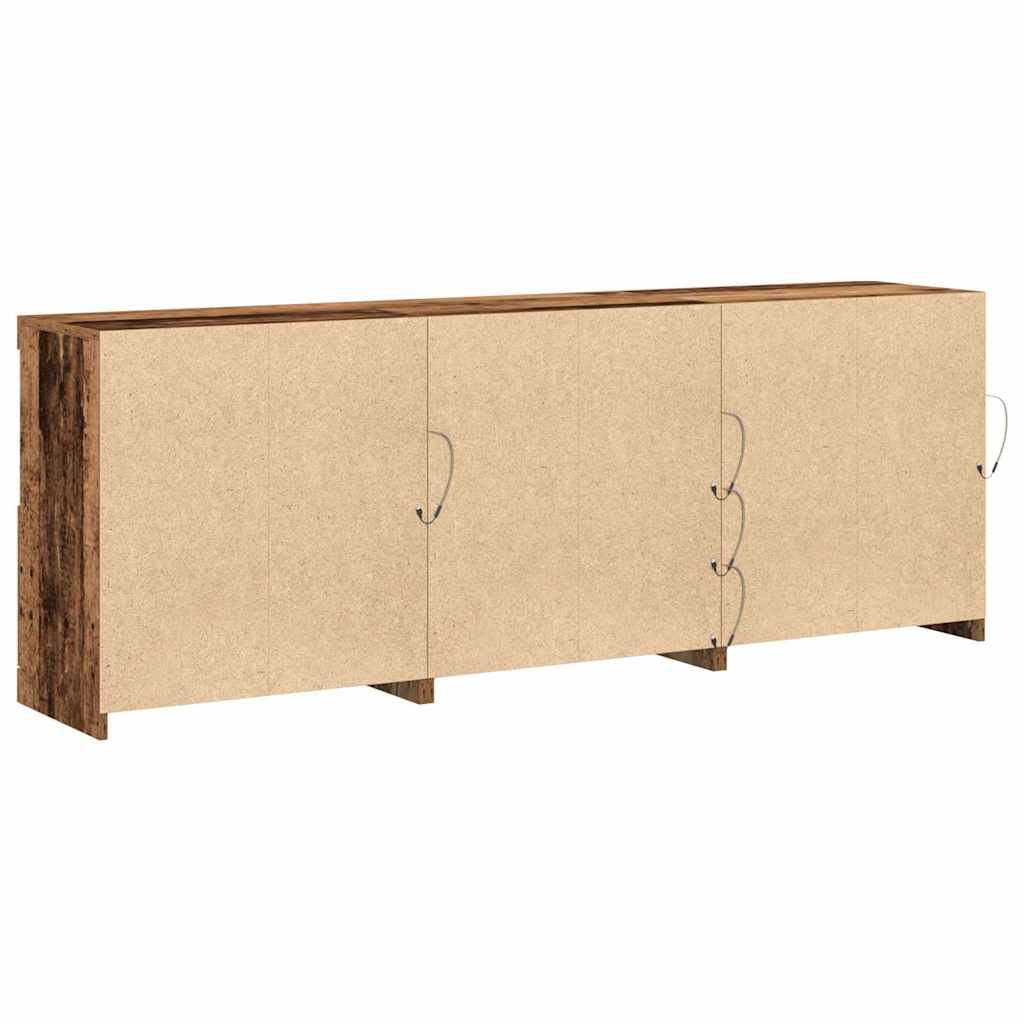 LED Bufetas Senas medis 181,5 x 37 x 67 cm Apdirbta mediena