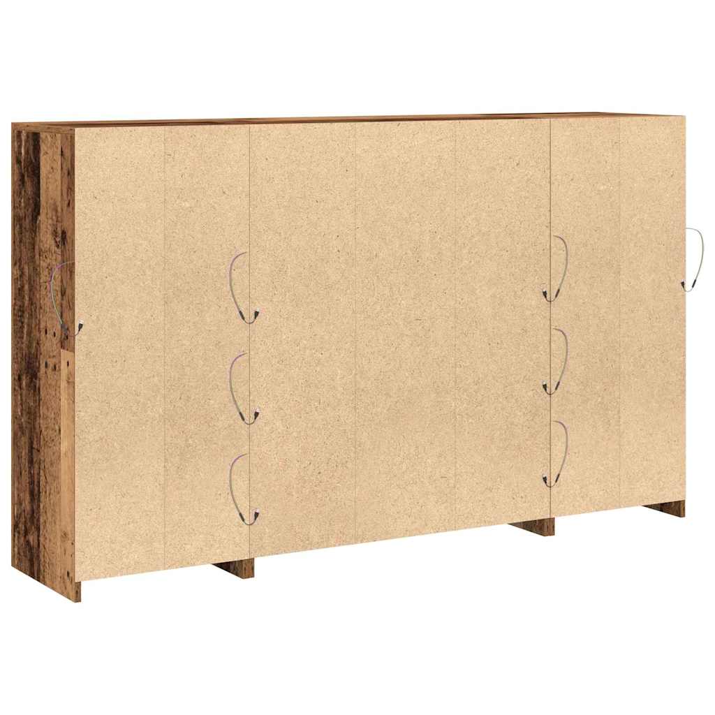 Sekcija su LED Šviesomis Sena Medinė 163x37x100 cm inžinerinė mediena