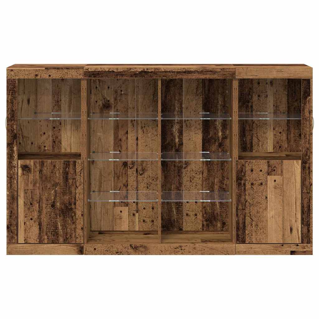 Sekcija su LED Šviesomis Sena Medinė 163x37x100 cm inžinerinė mediena