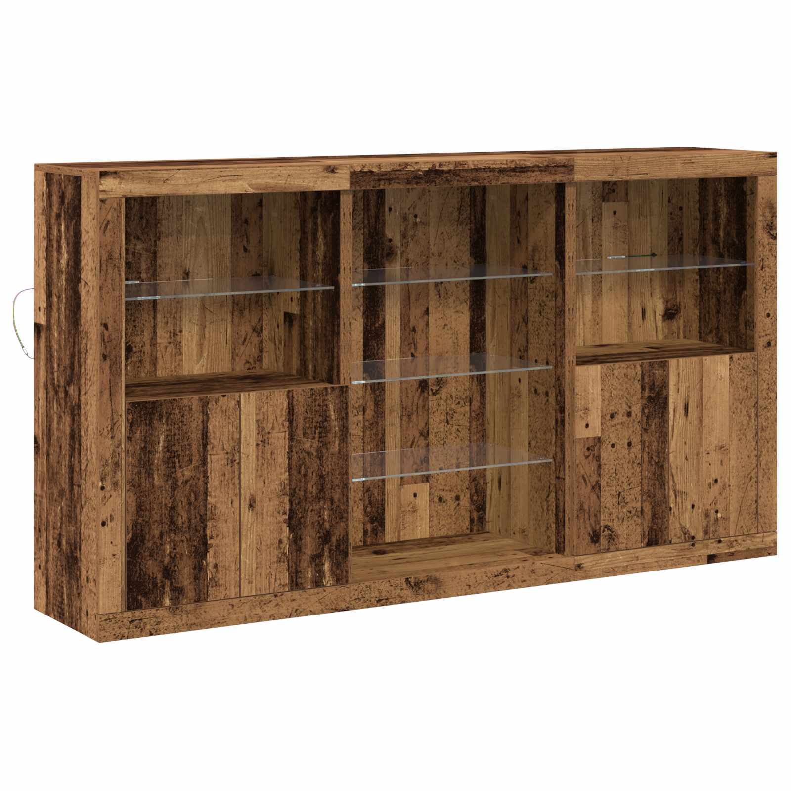 Sideboard with LED Lights Old Trees Design 181.5x37x100 cm Engineered Wood