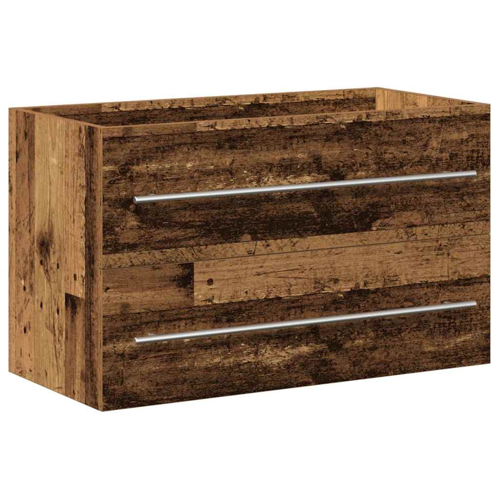 Washbasin cabinet 2 pcs Antique wood 80 x 38.5 x 48 cm