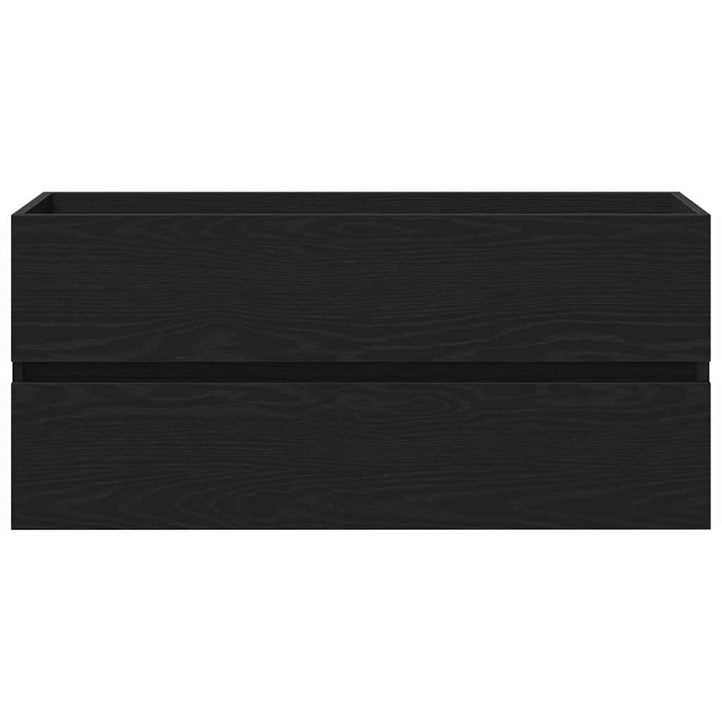 Sink cabinet with storage black oak 100 x 39 x 62 cm