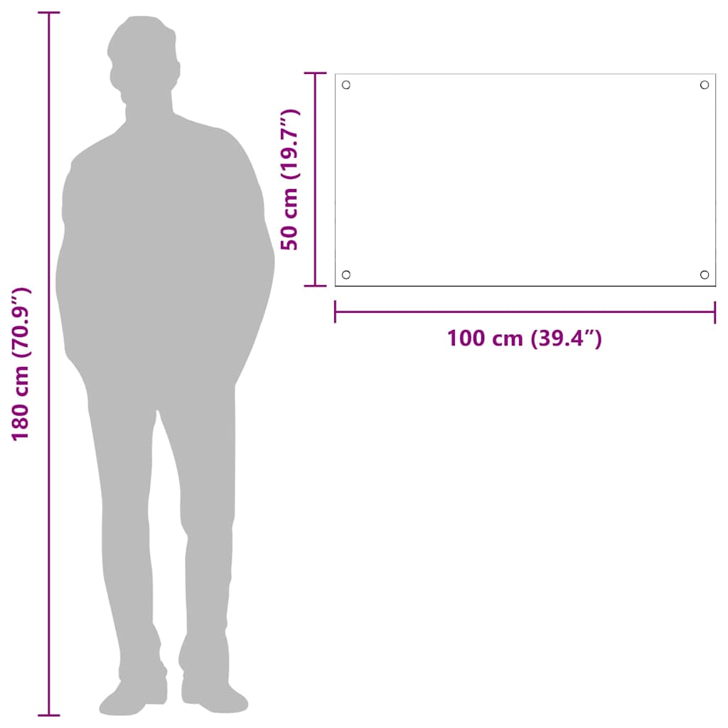 Virtuvės atbraila Šviesiai pilka 100 x 50 cm grūdintas stiklas
